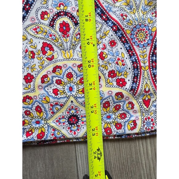 Talbots Womens Short Sleeve Colorful Paisley Print Tee M Rainbow - Picture 7 of 7